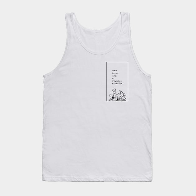 Inspirational quote with hand-drawn plants Tank Top by aiymdesign